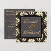 Faire-part de mariage beige et Brown de CLASSIQUE (Devant / Derrière)