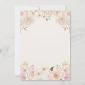 Faire-part de mariage beige et pêche (Dos)