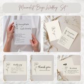 Faire-part de mariage beige minimaliste