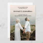 Faire-part de mariage beige simple avec image épou (Devant / Derrière)