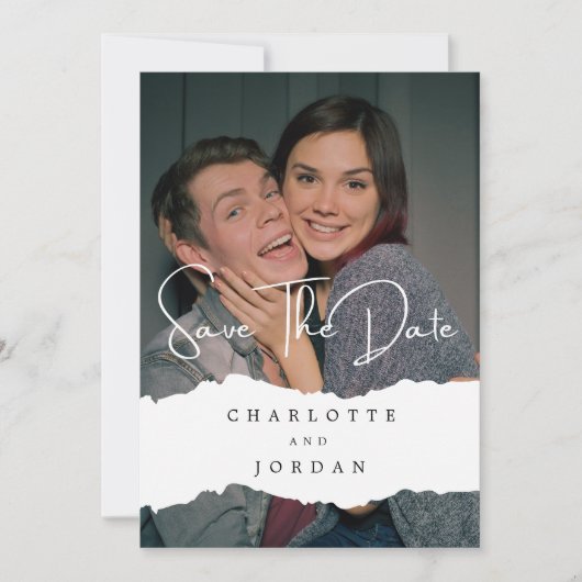 Faire-part de mariage beige simple et élégant avec (Devant)