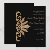 Faire-part de mariage Belize Scroll Flourish (tan/ (Devant / Derrière)