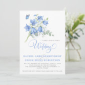 Faire-part de mariage Bellflower bleue (Debout devant)