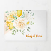 Faire-part de mariage bilingue - Citron tout en un (Page de couverture)