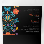 Faire-part de mariage bilingue - Fiesta All in One (Intérieur en premier)