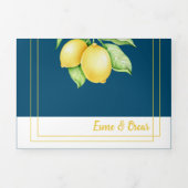 Faire-part de mariage bilingue - Les citrons tous  (Page de couverture)