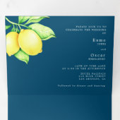 Faire-part de mariage bilingue - Les citrons tous  (Intérieur en premier)