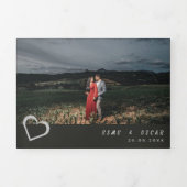 Faire-part de mariage bilingue - Tableau de bord P (Page de couverture)