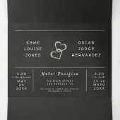 Faire-part de mariage bilingue - Tableau de bord P (Intérieur au milieu)