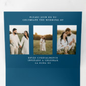 Faire-part de mariage bilingue - Tournesols (Intérieur en premier)