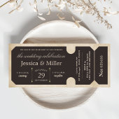 Faire-part de mariage Billet Vintage
