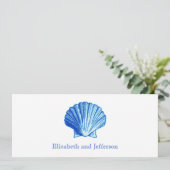 Faire-part de mariage Bimini Blue Shell (Debout devant)