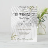 Faire-part de mariage biologique blanche et noire (Debout devant)