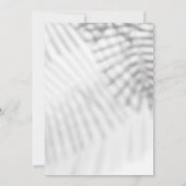 Faire-part de mariage biologique blanche et noire (Dos)