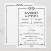 Faire-part de mariage Bistro (Devant / Derrière)