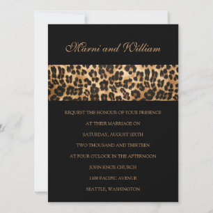 Faire-part de mariage Black Safari