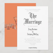 Faire-part de mariage Blackletter (Devant / Derrière)