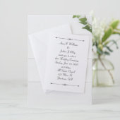 faire-part de mariage blanc avec enveloppe de lier (Debout devant)