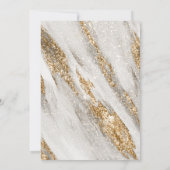 Faire-part de mariage blanc avec pinceau or (Dos)