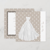 Faire-part de mariage BLANC BLANC (Devant / Derrière)