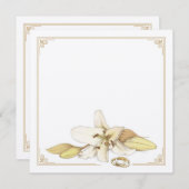 Faire-part de mariage blanc blanc blanc (Devant / Derrière)