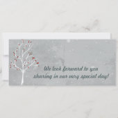 Faire-part de mariage blanc de carte (Dos)