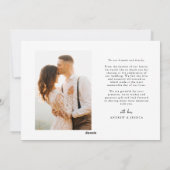 Faire-part de mariage blanc de la lumière la plus  (Dos)