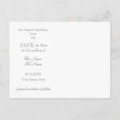 Faire-Part de Mariage Blanc de Mariée Enregistrer  (Dos)