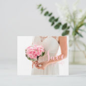 Faire-Part de Mariage Blanc de Mariée Enregistrer  (Debout devant)