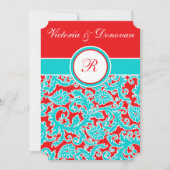 Faire-part de mariage blanc de monogramme de (Devant)