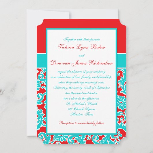 Faire-part de mariage blanc de monogramme de (Dos)