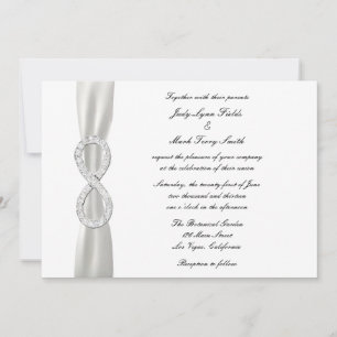 Faire-part de mariage blanc Diamond Infinity