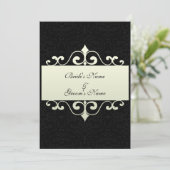 Faire-part de mariage - blanc en cristal sur le (Debout devant)