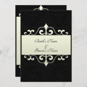 Faire-part de mariage - blanc en cristal sur le (Devant / Derrière)