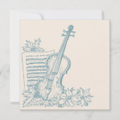 Faire-part de mariage blanc et bleu d'hiver (Dos)
