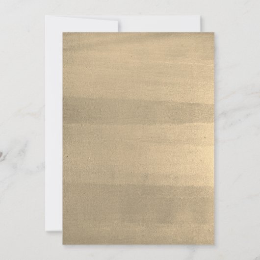 Faire-part de mariage blanc feuille d'érable or (Dos)