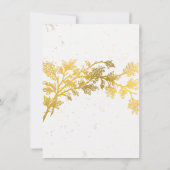 Faire-part de mariage blanc Golden Modern (Dos)