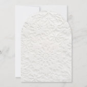 Faire-part de mariage blanc monogramme hiver (Dos)