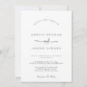 Faire-part de mariage blanc photo moderne | Modifi (Dos)