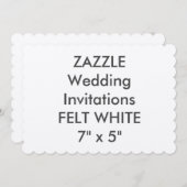 Faire-part de mariage BLANC SENTI 110 lb 7x5" (Devant / Derrière)