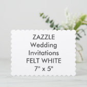 Faire-part de mariage BLANC SENTI 110 lb 7x5" (Debout devant)