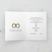 Faire-part de mariage blanc sur orchidées blanches (Intérieur)