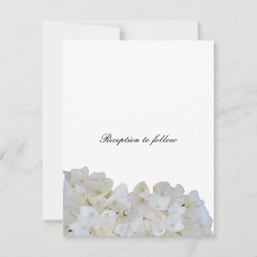 Faire-part de mariage blanche Hydrangea (Dos)