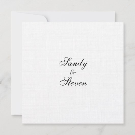 Faire-part de mariage blanche traditionnelle (Dos)