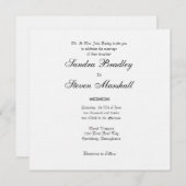 Faire-part de mariage blanche traditionnelle (Devant / Derrière)