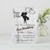 Faire-part de mariage blanchie (Debout devant)