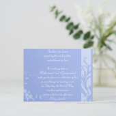 Faire-part de mariage bleu (Debout devant)