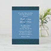 Faire-part de mariage bleu (Debout devant)