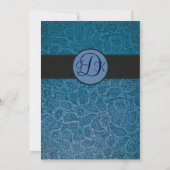 Faire-part de mariage bleu (Dos)