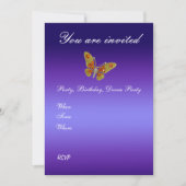 Faire-part de mariage bleu (Devant)